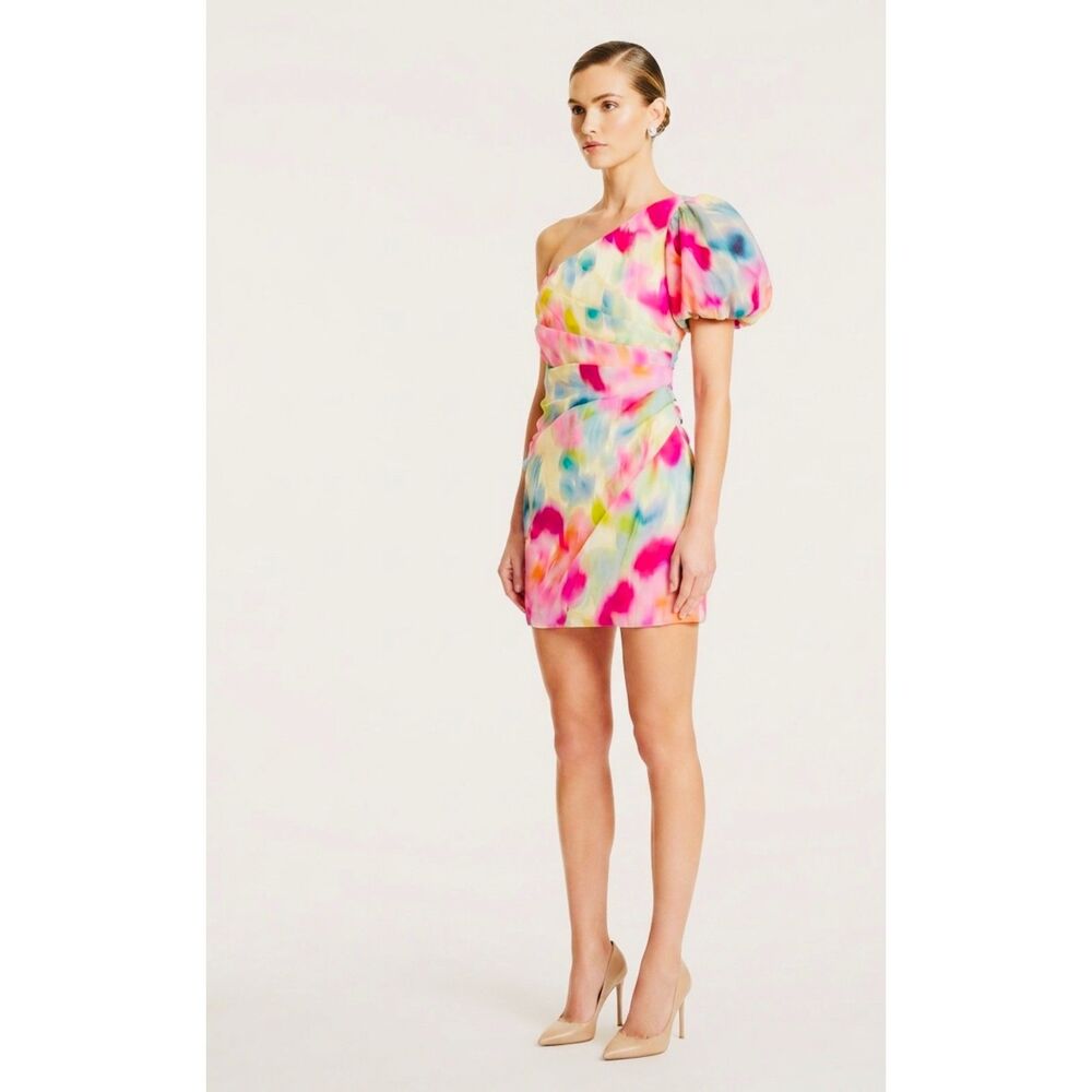 NWT Steve Madden Womens Pink Floral Print Dress Size 2 Multicolor